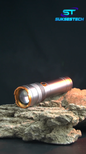 Senter Mini LED Zoom In Out 3 Mode Body Aluminium Alloy Flashlight Super Bright Waterproof TD-C26A