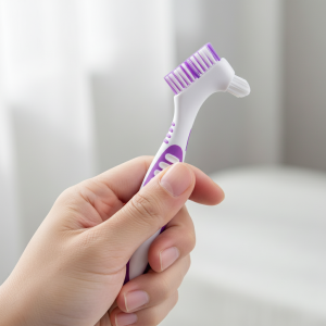 1/4pcs Double Sided Denture Toothbrush Cleaning Brush Denture Brush Invisible Braces Orthodontic Retainer Descaling Brush 2026
