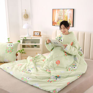 กํามะหยี่สองด้านมัลติฟังก์ชั่หมอนผ้าห่มขี้เกียจ One- Piece Nap ผ้าห่มเด็ก Anti-KICK ล้างทําความสะอาดได้ All-Season
