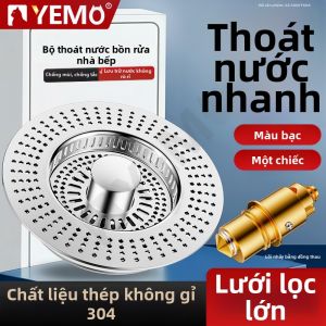 YEMO | Bộ Lọc Chống Hôi Chống Đầy Cống Bằng Thép Không Gỉ 304 Với Lõi Lò Xo