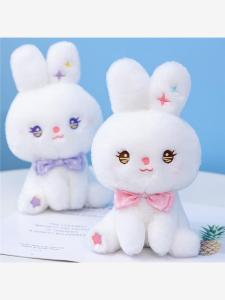 Adorable Little Rabbit Plush Toy Doll Gift for Girls White Rabbit Pillow Doll Birthday Present Childrens Toy Soft Stuffed Animal