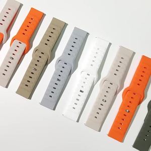 20mm 22mm Sports Silicone Watch Band for Samsung Galaxy Watch 7 6 5 4 Huawei Watch 5 GT6-5-4 46mm Comfortable Amazfit Active Max