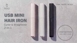 ELECOM Mini USB Hair Straightener/ Quick Heat Up/ Travel/ Portable Multi-styling Hair Straightener HAB-HIS01U Series