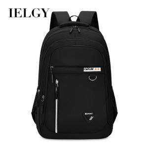 IELGY กระเป๋าเป้สะพายหลังผู้ชายกระเป๋าเป้สะพายหลังเรียบง่ายความจุมากกระเป๋าเป้ธุรกิจหลายชั้นกันน้ำกระเด็น