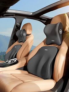 Car Headrest Lumbar Support Lumbar Cushion Memory Foam Pillow Backrest Lumbar Pillow Car Neck Pillow