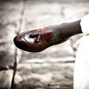 All-Matching Tassel Loafers British Mens Shoes Genuine Leather Casual One Pedal Suede Driving Leather Shoes 47 Small Size 35