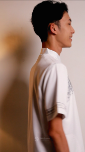 S&D PROJECT Baju Koko Muslim Seri 53 Bahan Polikatun Warna Putih Tulang Jumbo M-4XL Untuk Pria Dewasa Lengan Pendek Motif Bordir