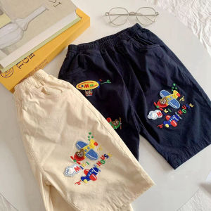 Quần Short Nam Mùa Hè Bằng Cotton Nguyên Chất Họa Tiết Máy Bay Quần Dài Vừa Phải Thường Ngày Quần Dài Năm Phần Thoải Mái Thoáng Khí