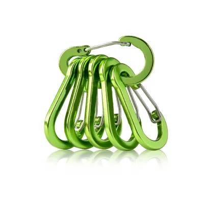 6 Chiếc Hợp Kim Nhôm Móc Khóa Carabiner Đa Dụng Cụ Dành Cho Cắm Trại Ngoài Trời Leo Núi Câu Cá Snap Clip Khóa Khóa Móc