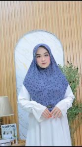 Bergo Daily Hilda Pad Bahan Jersey Knit Motif Premium By Elma Hijab