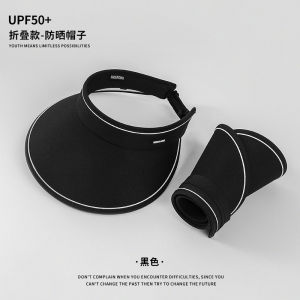 Womens Summer Wide Brim UV Protection Hat Cycling Sunshade Cap Empty Top Casual Style Polyester Fiber Youth Geometric Pattern