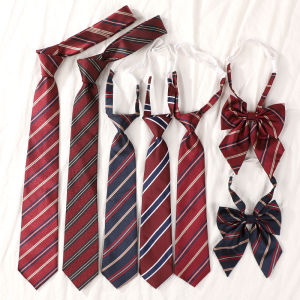 Colorful Striped No-Tie Bowtie for Men Graduation Ceremony