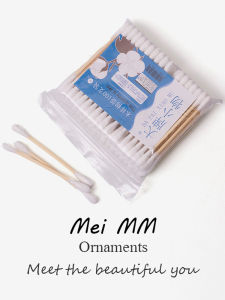 Disposable Double-Headed Cotton Swabs Ear Cleaning Makeup Remover Hygiene Disinfection Cotton Sticks Wooden Stick