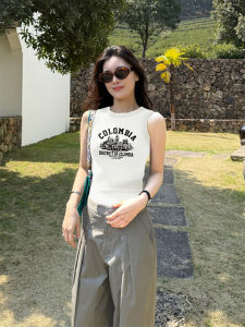 Womens Fleece Lined Slim Fit Camisole Tank Top Inner Wear Short Style Warmth Casual round Neck Print Cotton Inner Shirt