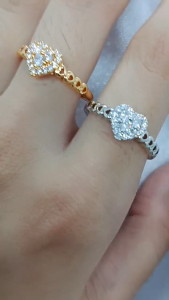 COD Cincin Cinta Wanita Anti Karat Mewah Rings Berlian Silver Fashion Korea Zirkon Grosir Aksesoris