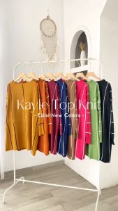 KAYLE TOP KNIT - FLOTTILICIOUS / blouse jumbo / oversize / big size / atasan knit rajut / korean style / fashion outfit / ootd hijab / baju murah jumbo