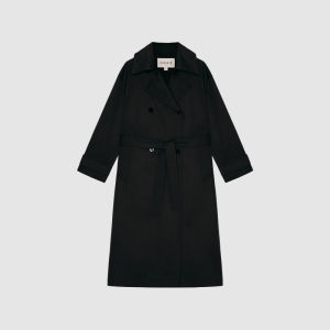 ICICLE | Autumn Silk Wool Blended Twill Fabric Coat