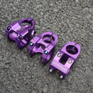 1pc Purple 31.8×28.6mm Aluminum Alloy Bike Stem for MTB/BMX/DH/Trail Riding Etc. Anodized Available in Sandblasted & Glossy