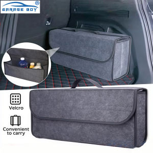 Car Trunk Storage Box Foldable Car Trunk Organizer Portable Felt Cloth Storage Box Case Stowing Tidying Container Bags