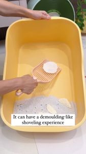 Romod Cassava Cat Litter Flushable Non-stick Toilet Deodorizing 4in1 Low Dust Tofu Litter Strong Water Absorbent Fast Clumping Non-stick Deodorization No Tracking Dust-Free