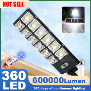 2000W/600W/300W 360LED Large Outdoor Solar Lamps Street Lights with 8m Motion Sensing Outdoor Solar Light for Garden Yard Garage