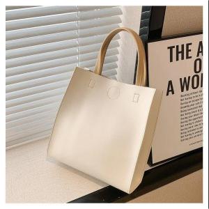 Túi Xách Nữ Dung Tích Lớn Phong Cách Mới Mùa Hè 2023 Túi Tote Vuông Vuông Thường Ngày Bằng Da PU Có Khóa Kéo