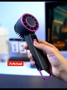 Actual 5000mAh พัดลมไอเย็นไฟฟ้าแบบพกพา พัดลมมือถือ 100 ระดับลมแรงพัดลมไร้ใบพัดแบบพกพาแบบชาร์จไฟได้ด้วย Ice Cooling Mini Fan