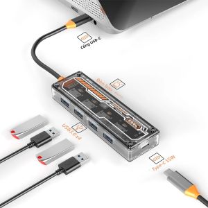 Cổng Kết Nối Đa Năng USB-C 10 Trong 1 Hỗ Trợ 4K HD-MI RJ45 Ethernet Đầu Đọc Thẻ SD/TF Âm Thanh 3.5mm Dành Cho MacBook M1 M2 Type-C Sang PD