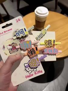 SEA JJT Bộ Phụ Kiện Tóc Cô Gái Dễ Thương Màu Hồng Hoạt Hình Siêu Dễ Thương Kẹp Tóc 50 Cái Thời Trang Instagram