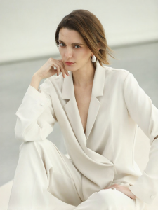 COCOBELLA | Sun Protection White Suit Jacket Elegant Commuting