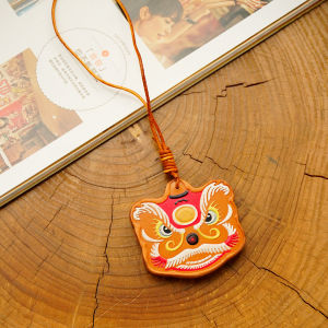 Handmade Tannery Leather Keychain Fun Bag Pendant Creative Donut Shaped Genuine Leather Accessory by FengYa Home Decor Brand
