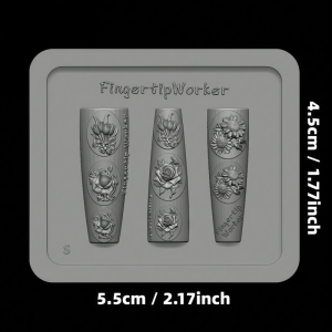 other | Artistic Nail Art Mold 3D Relief Flower Ring Sculpture Transparent Silicone Tool Essential for Nail Artists Nail Accents