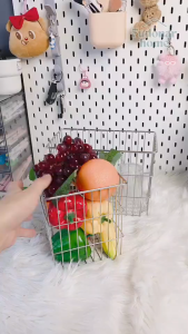 IIKKPP ตะกร้าเก็บของสแตนเลส ตะกร้าเก็บของในครัว ตะกร้าเก็บผักผลไม้ ตะกร้าอเนกประสงค์ สินค้าพร้อมส่ง