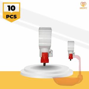 Hanger Head Water Nipple Drinkers with Clamp (10pcs) for Poultry Automatic Setup