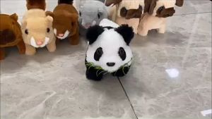 Plush Electric Panda Animal Toys Walking Forward and Backward Calling Bamboo Leaf Panda Pet Doll ChildrenS Toys for Indoor and Outdoor Play
