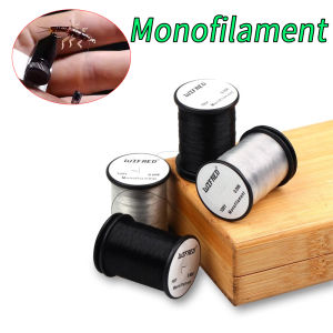 ICERIO 0.006" Monofilament Fly Tying Thread 100yd Spool Nylon Clear Black White Strong for Saltwater Flies Bonefish Shrimp