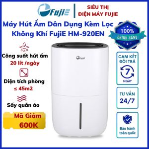 Máy hút ẩm dân dụng kèm lọc không khí FujiE HM-920EN công suất hút ẩm 20L/ngày - Tích hợp lọc không khí -  - Bảo hành chính hãng 24 tháng