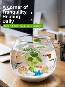 CHONGXIAOSHUAI | Glass-like Integrated Round Eco-landscape Aquarium