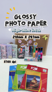 FCI Diamond Glossy Photo Paper (200mmx297mm) 20 sheets Premium High-Gloss Inkjet Photo Paper for Vibrant Prints Clear Images Photos Documents Crafts & Creative Projects