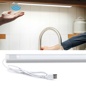 30/40/50CM LED Cabinet Light Bar Hand Sweep Sensor Night Lights USB Power Kitchen Bedroom Lamp With/Without Dimmable Brightness