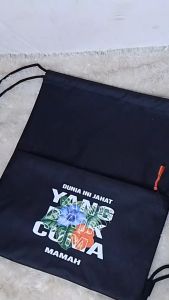 Jyuline Tas Serut Stringbag Gendong Sablon Dunia Ini Jahat Yang Baik Cuma Mamah