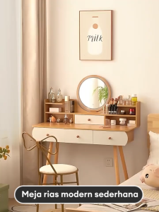 COUNTRY HOUSE Meja Rias Minimalis Meja Rias Led Meja Rias Aesthetic Meja Rias Modern Kaca Bundar