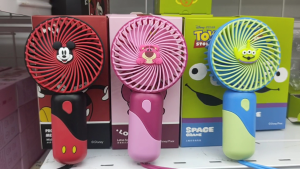 Disney Mickey Lotso Bear Toy Story Aliens Cartoon Cute Portable Mini Handheld Fan With Silicon Lanyard 3 Speed Wind Mode For School Outdoor Travel