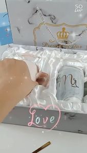 BOSSLU Gelas Couple Mug Set Mr & Mrs 2In1 26H0H98