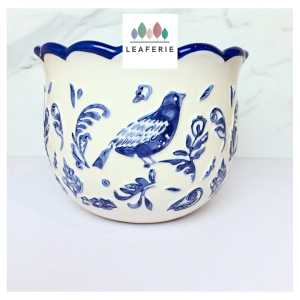 The Leaferie Camari plant pots bird Ceramic flowerpot . flowerpots . flower pot . planter . planters