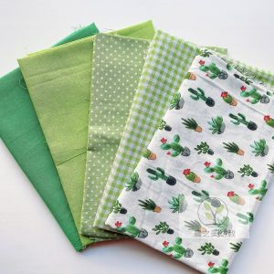 Vải Lanh Cotton Màu Xanh Lá Cây Chuyển Màu Vải Bàn Thủ Công Mẫu Giáo Vải Nền Họa Tiết Chấm Bi Vải Vải Cotton Tự Làm