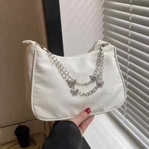 Charming Butterfly-chain Womens Shoulder Bag Stylish Daily Outings Casual Lightweight Versatile Fashion Crossbody Bag