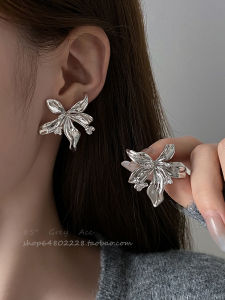 Fashionable Luxury Flower Zirconia Earrings for Women Elegant Small Design High-End Fashion Statement Exaggerated Jewelry