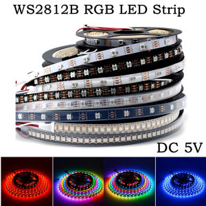 WS2812B 5050 RGBIC 5V Smart LED Strip Individually Addressable IC 30/60/144Pixels/Leds/metre Black/White PCB IP30/67 Waterproof