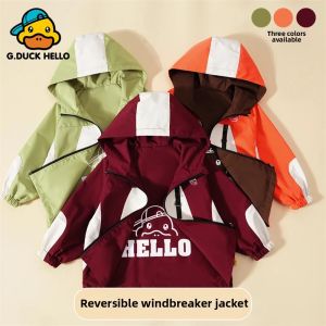 WALNUT DUCK | Duck Yellow Double-sided Wear Childrens Jacket